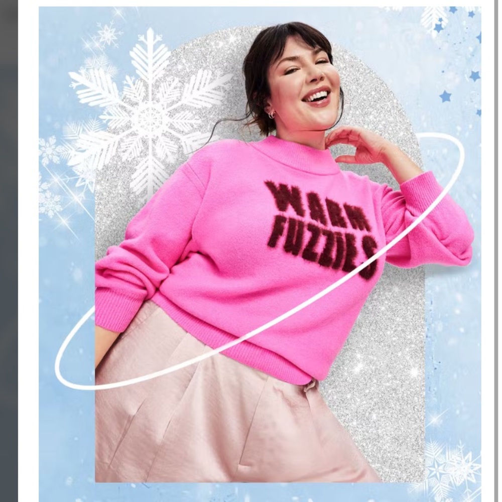 NEW DAY Women's Crewneck Graphic
Pullover Sweater pink Size XXL